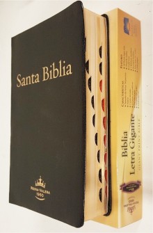 Biblia Letra Gigante RVR 1960, Piel Fabricada Negra, Indice  de Sociedades B�blicas Unidas