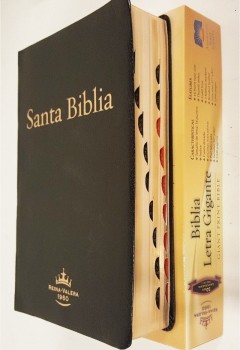 Biblia Letra Gigante RVR 1960, Piel Fabricada Negra, Indice 