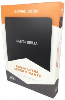 Biblia Letra Super Gigante Reina Valera 1960 Imitaci�n piel Negra con �ndice de Broadman & Holman