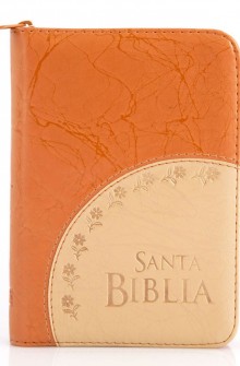 Santa Biblia Compacta, con Cierre, Reina Valera 1960, imitacion piel, duotono naranja de Sociedades B�blicas Unidas