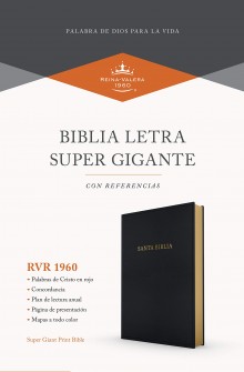 Biblia RVR 1960 / Letra Sper Gigante / Negro / Imitacin piel  de  B&H Espaol Editorial Staff 