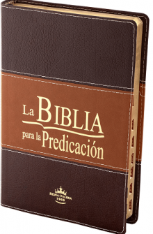 Biblia para la Predicaci�n Reina Valera 1960 Letra Grande, imitaci�n cuero marr�n, indice, canto dorado de Sociedades B�blicas Unidas