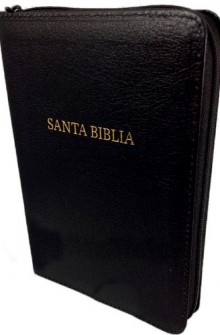 Biblia Reina Valera 1960 Tama�o manual. Letra grande, piel fabricada, negro de Broadman & Holman