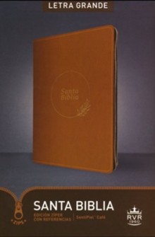Biblia RVR 1960, Edici�n z�per con referencias, letra grande, SentiPiel, Caf� de Tyndale
