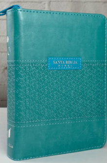 Biblia Reina Valera 1960 bolsillo cierre indice turquesa de Sociedades B�blicas Unidas