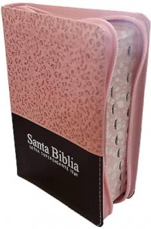 Biblia RVR1960 Letra super gigante Rosa Caf� con cierre �ndice de Sociedades B�blicas Unidas