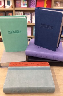 Biblias promesas compacta RVR 1960 piel fabricada de color de Editorial Unilit