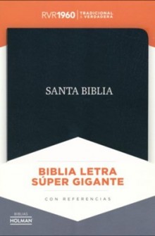 Biblia RVR 1960 Letra S�per Gigante Negro, piel fabricada de Broadman & Holman