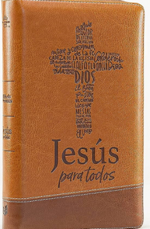 Biblia de Promesas Reina Valera 1960 Jesús para todos Letra Grande Café con cierre
