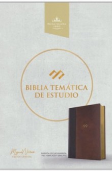 Biblia Reina Valera 1960 temtica de estudio, marrn de Miguel Nez