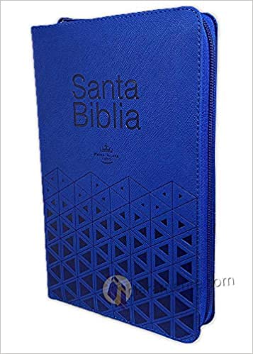 Biblia letra grande con cierre reina valera 1960, imitaci�n piel tama�o manual, azul con �ndice de Editorial Vida