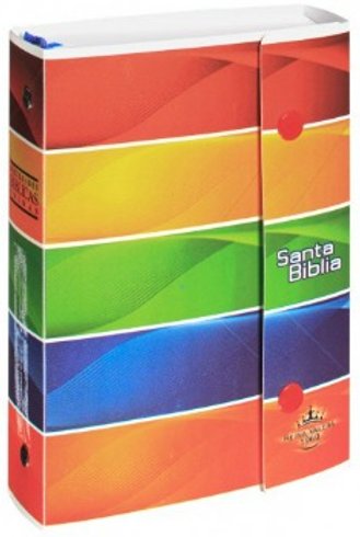 Biblia Reina Valera 1960, Portatil con broche, Multicolor