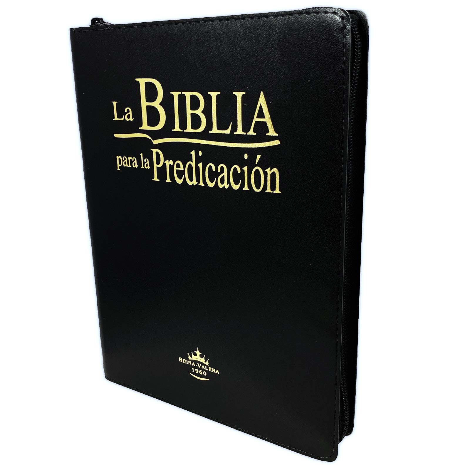 La Biblia para la Predicacin Reina Valera 1960 Letra Grande, imitacin cuero negro, indice, cierre, canto dorado de Sociedades Bblicas Unidas
