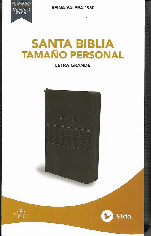 Biblia RVR1960 Tamaño Personal Letra Grande con Cierre (negro)