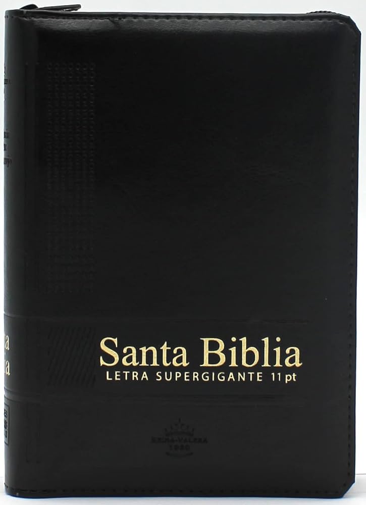 Biblia compacta letra gigante con cierre e �ndice negro